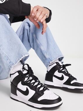 Nike Black and White High-Top Sneakers